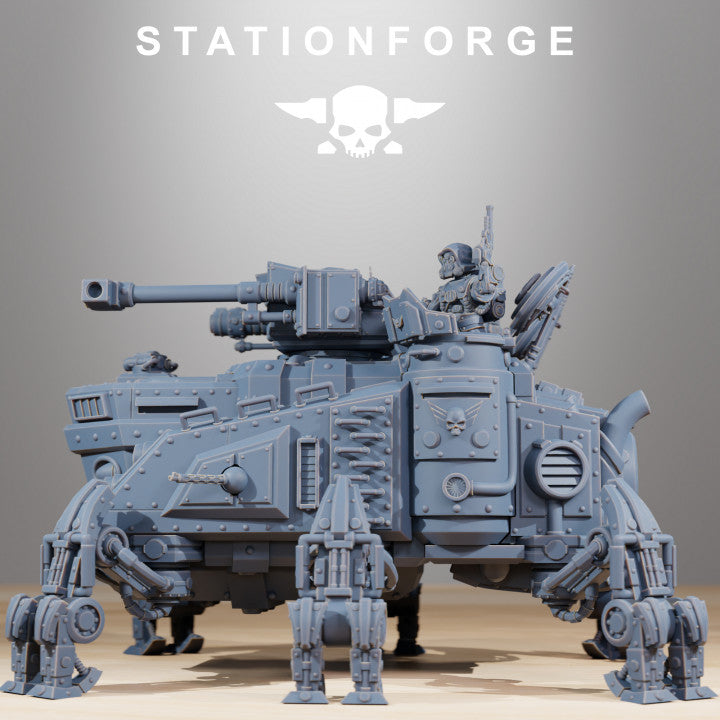 Scavenger Heavy Tank, Tech Priests proxy miniature, 28mm heroic scale unpainted resin, view 4