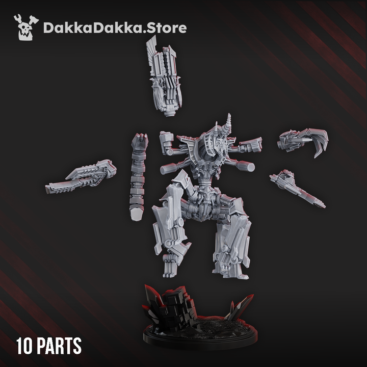Necro Quadro Scorpion Lord, proxy miniature, character, 28mm heroic scale unpainted resin, view 4