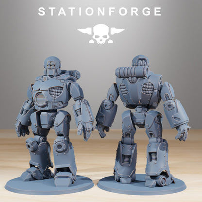 Scavenger Droitex MK3, Tech Priests proxy miniature, 28mm heroic scale unpainted resin, view 3