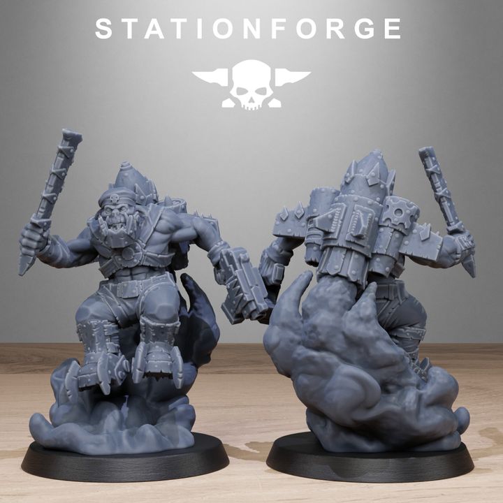Orks Flyers, proxy miniature, 28mm heroic scale unpainted resin, view 8