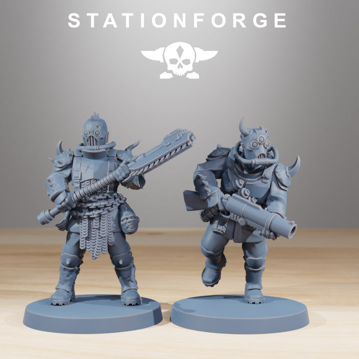 Dark Space Knights Guard The Forsaken (13 Units), proxy miniature, squad, 28mm heroic scale unpainted resin, vi, view 3