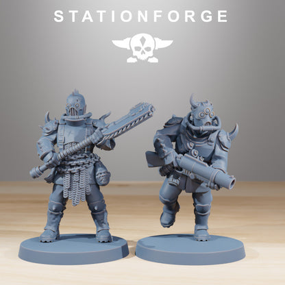 Dark Space Knights Guard The Forsaken (13 Units), proxy miniature, squad, 28mm heroic scale unpainted resin, vi, view 3