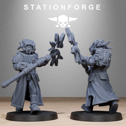 Tuai Priests, proxy miniature, character, 28mm heroic scale unpainted resin, view 5
