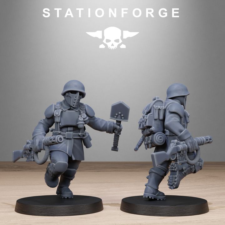 Free Guard Builder Kit, Imperial Army proxy miniature, infantry, 28mm heroic scale unpainted resin, view 10
