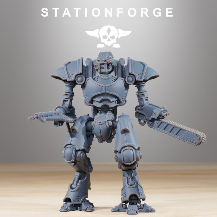 Scavenger Armageddon, Tech Priests proxy miniature, 28mm heroic scale unpainted resin, view 6