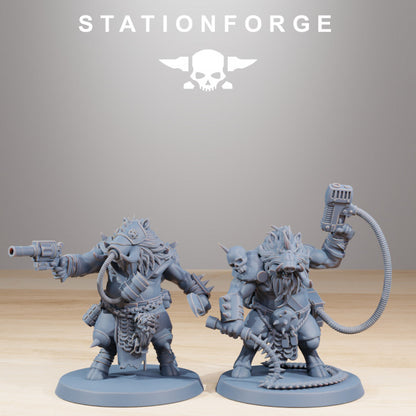 Dark Space Knights Beasts (10 Units), proxy miniature, squad, 28mm heroic scale unpainted resin, view 3