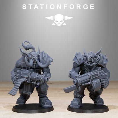 Orks Trolls (10 Units), proxy miniature, squad, 28mm heroic scale unpainted resin, view 7