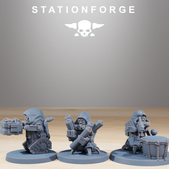 Tech Priests Scavenger Bobby Gang (21 Units), 28mm heroic scale unpainted resin, view 4