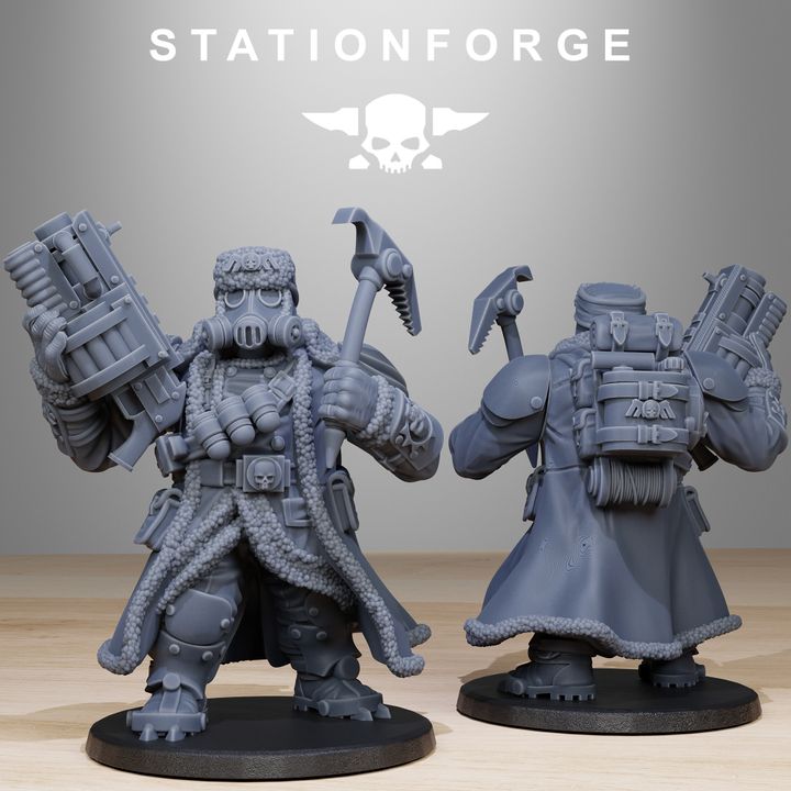 Imperial Army Grim Guard Frostwatch Mutants (10 Units), 28mm heroic scale unpainted resin, view 10