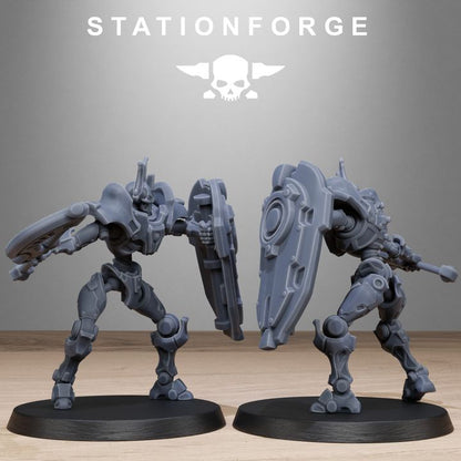 Necro Blades, proxy miniature, 28mm heroic scale unpainted resin, view 3