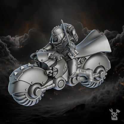 Battle Sisters Biker Sisters Squad, proxy miniature, 28mm heroic scale unpainted resin, view 6
