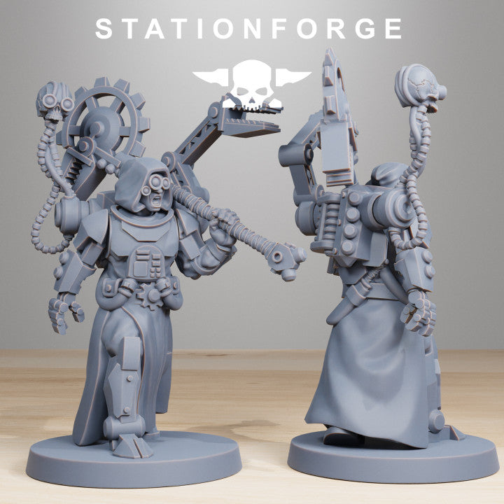 Tech Priests Scavenger Vicars (10 Units), 28mm heroic scale unpainted resin, view 4