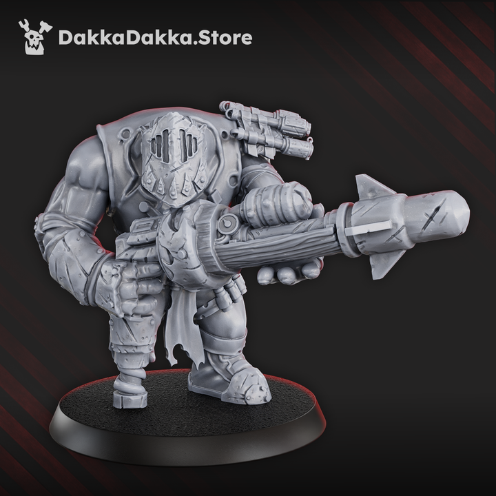 Orks Boombo Boy, proxy miniature, 28mm heroic scale unpainted resin, view 4