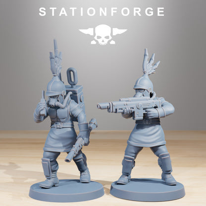 Imperial Army Grim Guard Aquilastra (12 Units), 28mm heroic scale unpainted resin, view 2