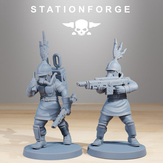 Imperial Army Grim Guard Aquilastra (12 Units), 28mm heroic scale unpainted resin, view 2