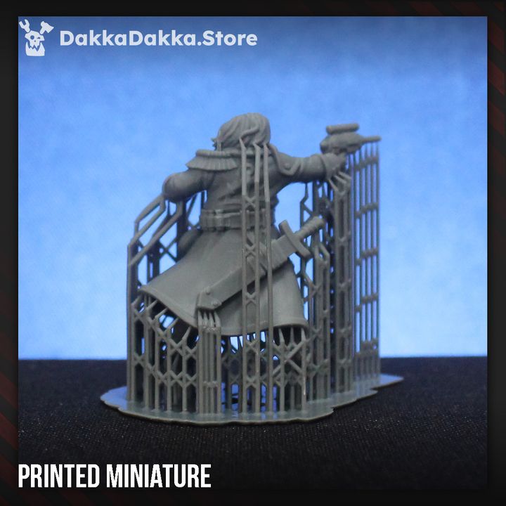 Rock Head Gangs Theodore The Grandee Headhunter, Inquisition proxy miniature, heads, 28mm heroic scale unpainted, view 4