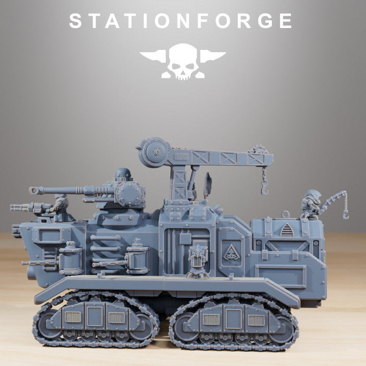 Scavenger Prospector, Tech Priests proxy miniature, 28mm heroic scale unpainted resin, view 2