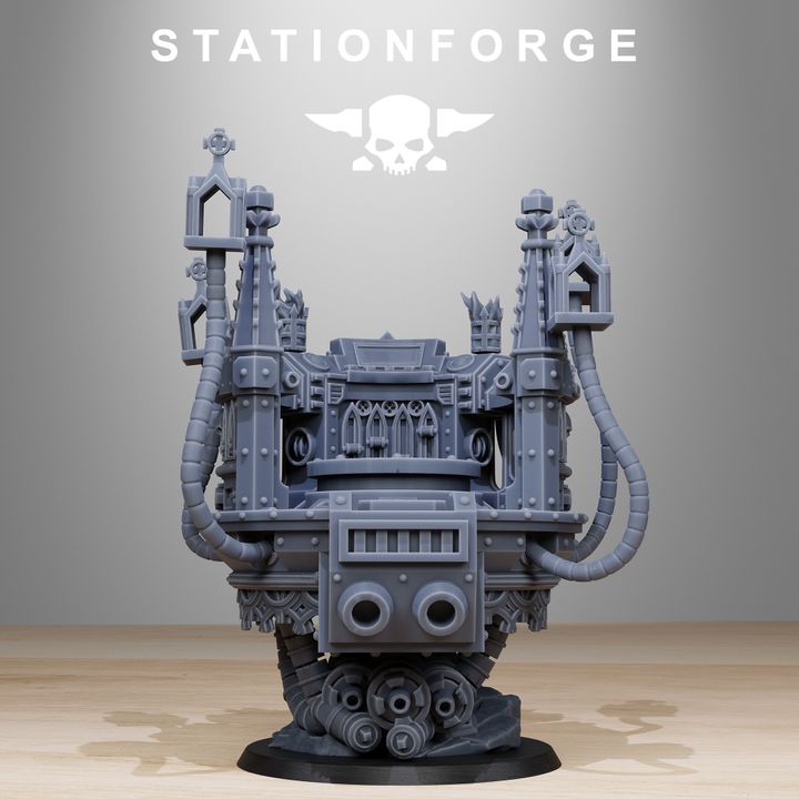 Imperial Army Pulpit, proxy miniature, 28mm heroic scale unpainted resin, view 4