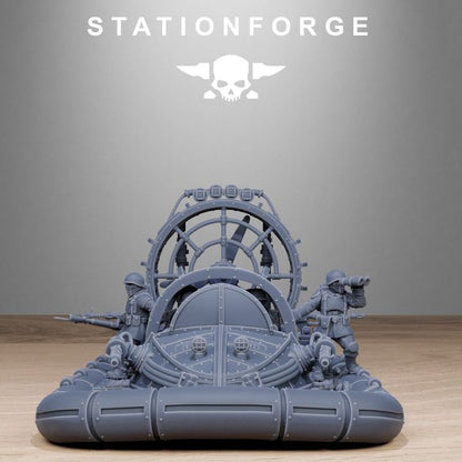 Free Guard Hovercraft, Imperial Army proxy miniature, infantry, 28mm heroic scale unpainted resin, view 4