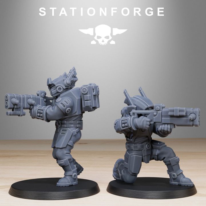 Tuai Assault Squad (10 Units), proxy miniature, 28mm heroic scale unpainted resin, view 4