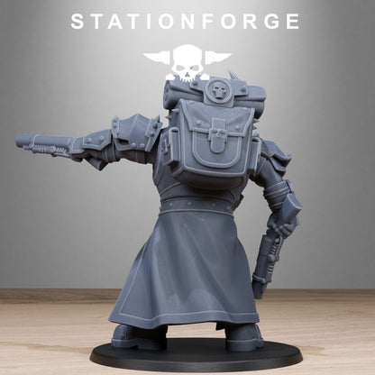Dark Space Knights Guard Destructor, proxy miniature, infantry, 28mm heroic scale unpainted resin, view 4