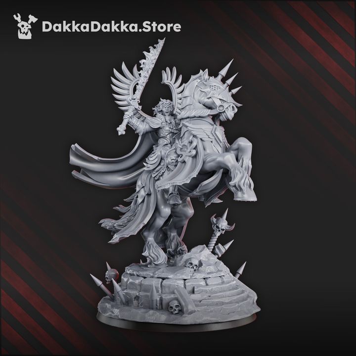 Battle Sisters Saint Seraphiel, proxy miniature, 28mm heroic scale unpainted resin, view 4