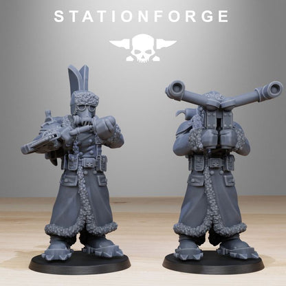 Imperial Army Grim Guard Frostwatch Skiers (10 Units), 28mm heroic scale unpainted resin, view 5