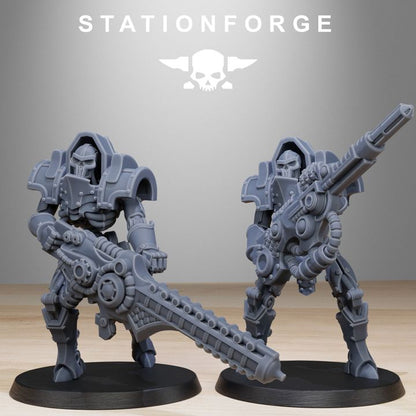 Necro Heavy Infantry (10 Units), proxy miniature, squad, 28mm heroic scale unpainted resin, view 3