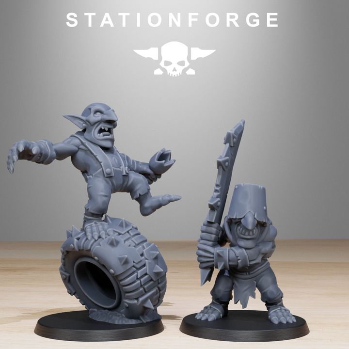 Orks Gobs Infantry Reborn (20 Units), proxy miniature, squad, 28mm heroic scale unpainted resin, view 4
