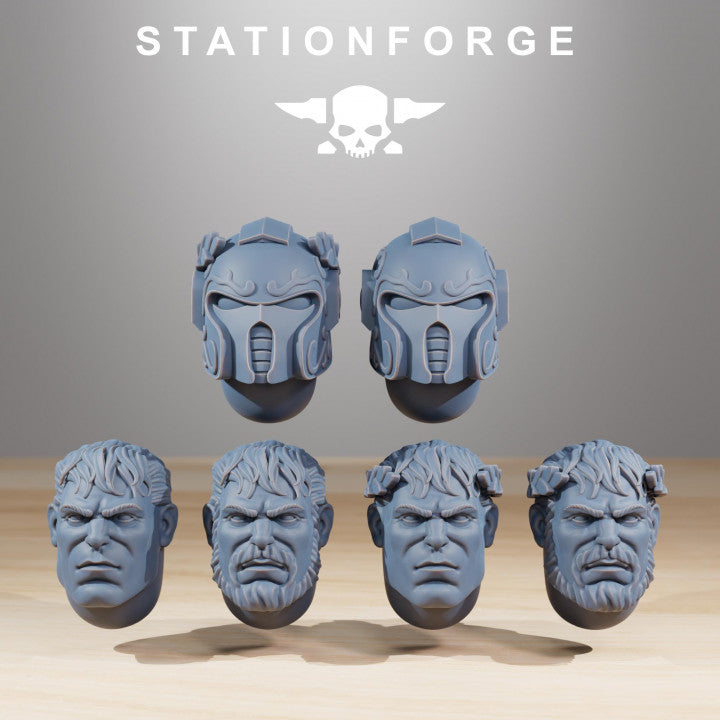 Space Knights Archon (2 Units), proxy miniature, squad, 28mm heroic scale unpainted resin, view 2