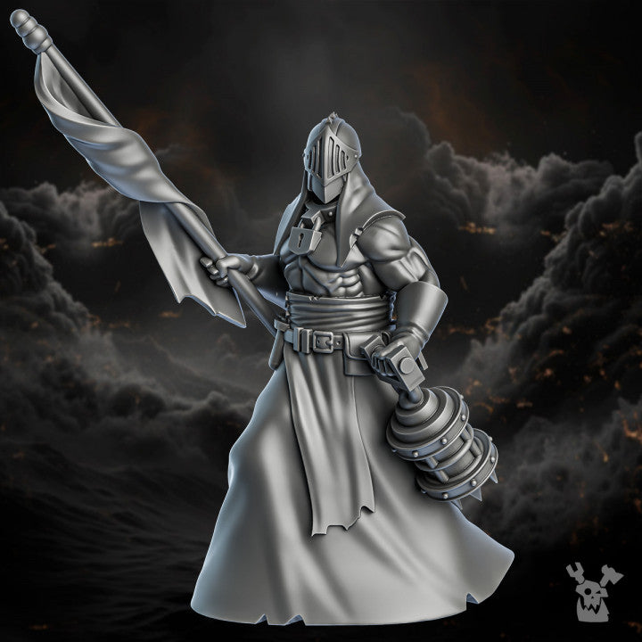 Battle Sisters Grimms, proxy miniature, 28mm heroic scale unpainted resin, view 4