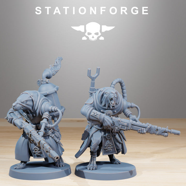 Tech Priests Raticus Grunts (11 Units), 28mm heroic scale unpainted resin, view 4