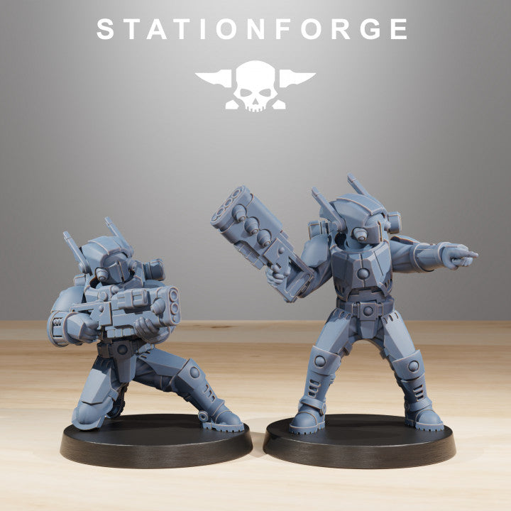 Tuai Clone Heavy Infantry, proxy miniature, 28mm heroic scale unpainted resin, view 4