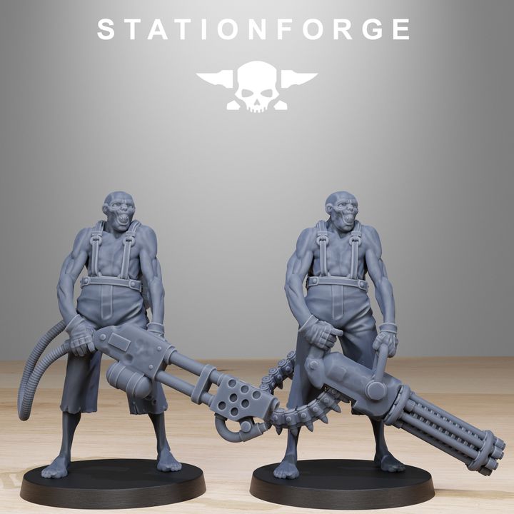 Dark Space Knights Guard Wretched (12 Units), proxy miniature, squad, 28mm heroic scale unpainted resin, view 3