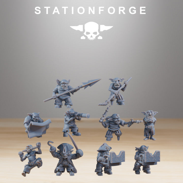 Orks Gobs Pearl Battle Ship, proxy miniature, 28mm heroic scale unpainted resin, view 4