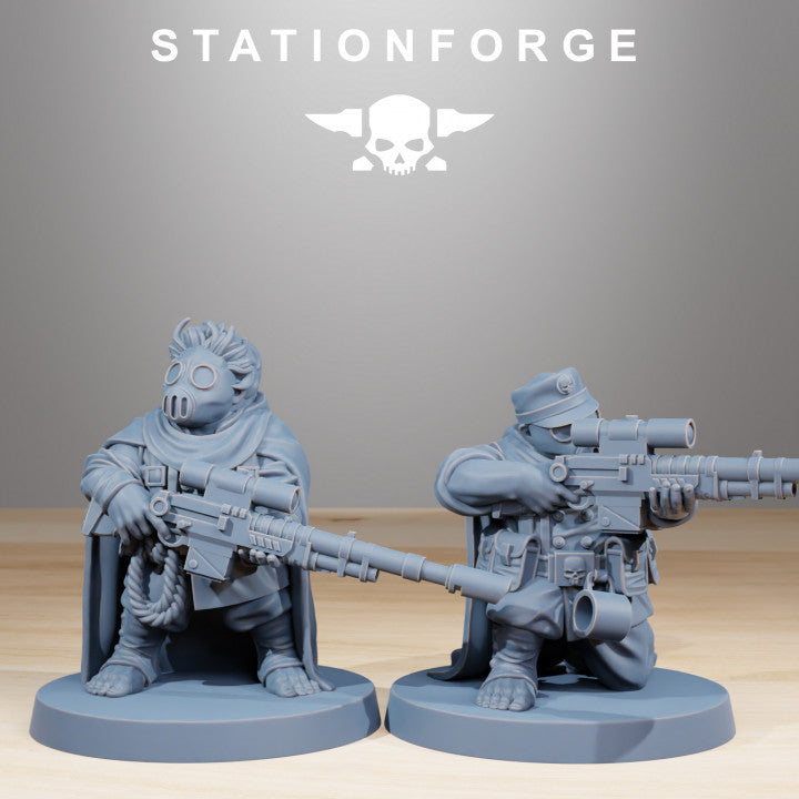 Imperial Army Grim Guard Skulldarts (10 Units), 28mm heroic scale unpainted resin, view 6