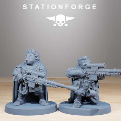 Imperial Army Grim Guard Skulldarts (10 Units), 28mm heroic scale unpainted resin, view 6