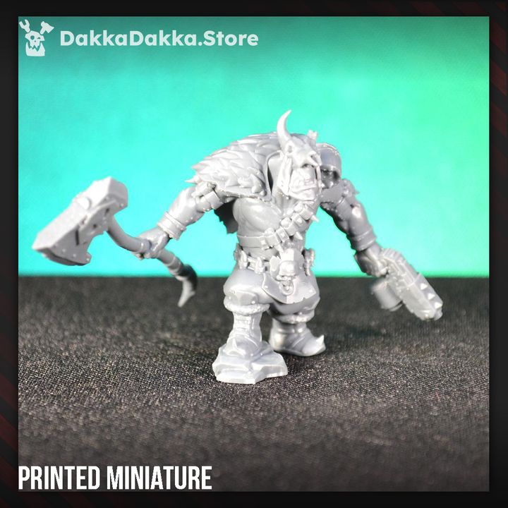 Orks Porkaz Boyz, proxy miniature, 28mm heroic scale unpainted resin, view 4