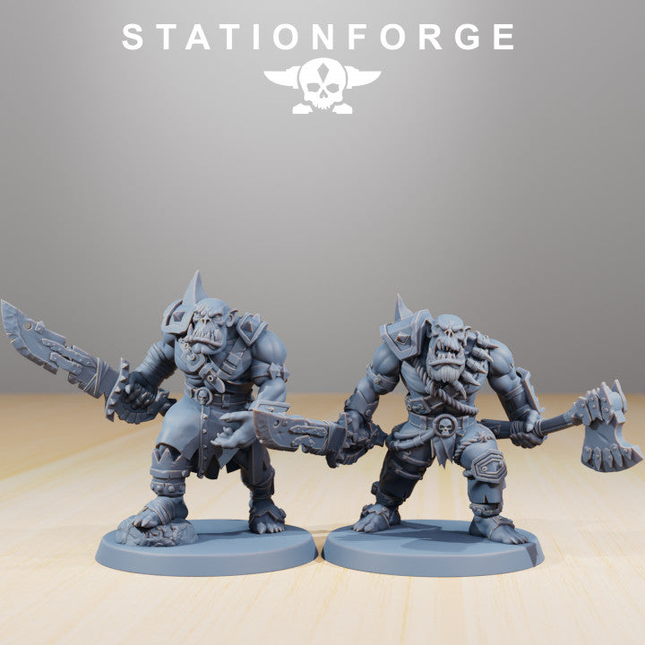 Orks Strappaz, proxy miniature, 28mm heroic scale unpainted resin, view 6