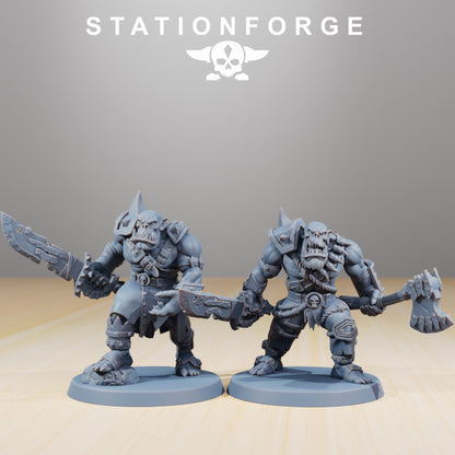 Orks Strappaz, proxy miniature, 28mm heroic scale unpainted resin, view 6