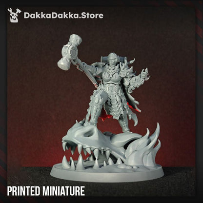 Flame Knights Iskra Nova The Firestorm, proxy miniature, character, 28mm heroic scale unpainted resin, view 6