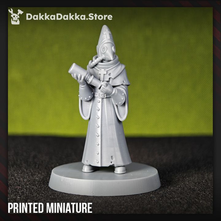 Torquemadas Hospitaller, Trench Warfare proxy miniature, 28mm heroic scale unpainted resin, view 4