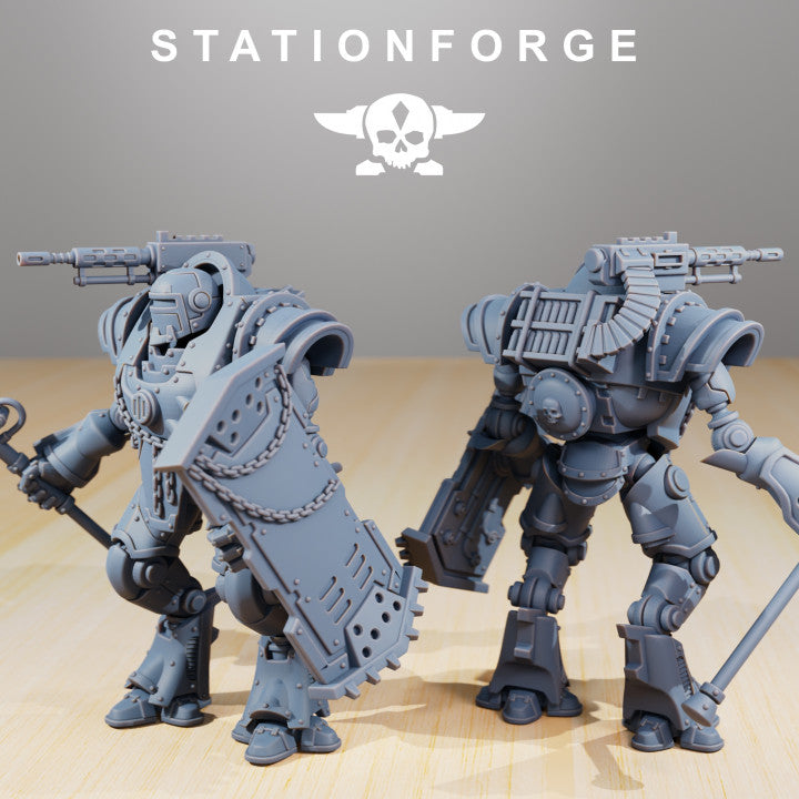 Scavenger Exutars Fighter, Tech Priests proxy miniature, 28mm heroic scale unpainted resin, view 2