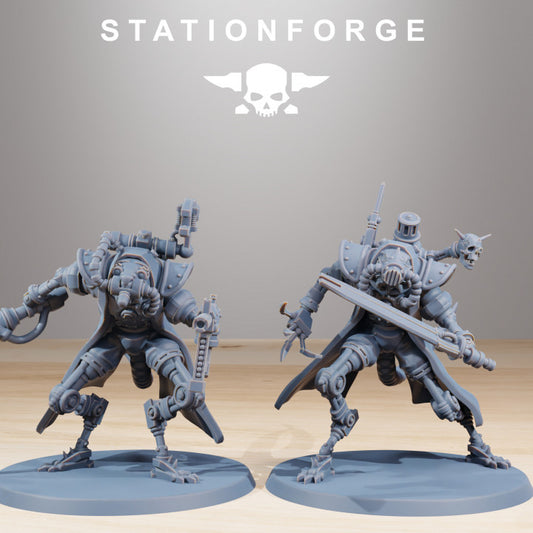 Tech Priests Raticus Curdsters (10 Units), 28mm heroic scale unpainted resin, view 2