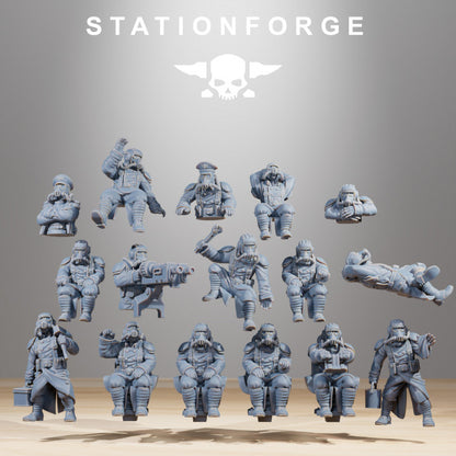 Grim Guard Monolith Builder Kit, Imperial Army proxy miniature, infantry, 28mm heroic scale unpainted resin, view 4