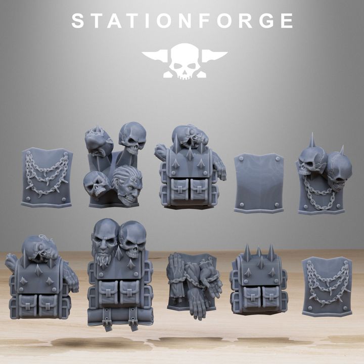 Dark Space Knights Guard Builder Kit (20 Units), proxy miniature, squad, 28mm heroic scale unpainted resin, vie, view 4