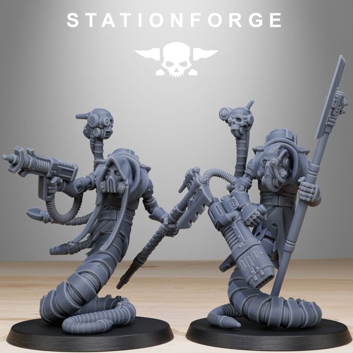 Tech Priests Scavenger Serpents (10 Units), 28mm heroic scale unpainted resin, view 3