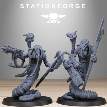 Tech Priests Scavenger Serpents (10 Units), 28mm heroic scale unpainted resin, view 3
