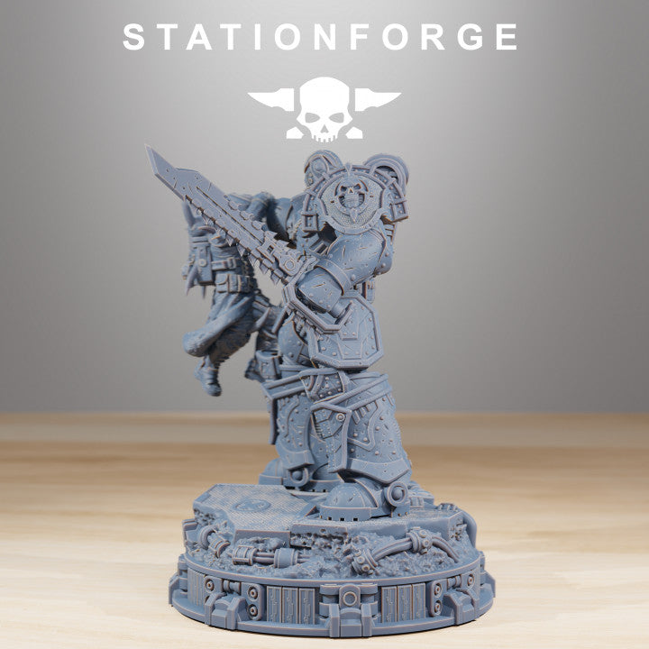 Space Knights Collectible, proxy miniature, 28mm heroic scale unpainted resin, view 2
