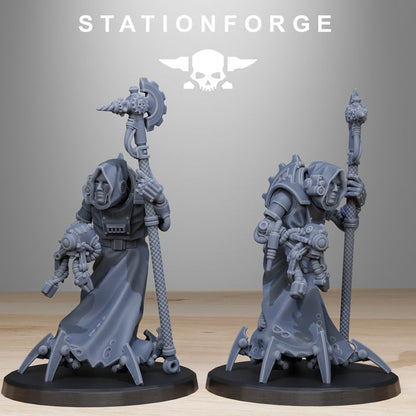 Tech Priests Scavenger Elders (10 Units), 28mm heroic scale unpainted resin, view 3